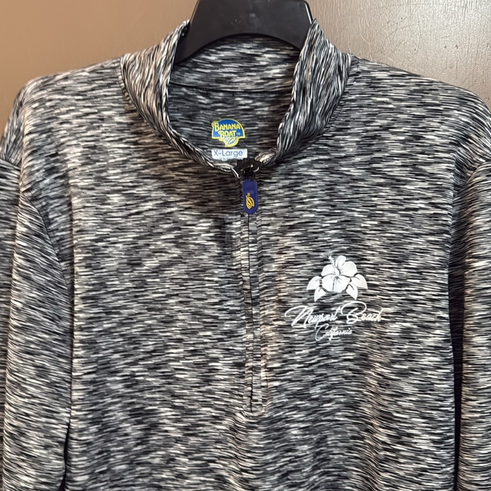 Bananna Boat Gray Zip Up Sweater with Textured Pattern Size XL - Picture 3 of 7